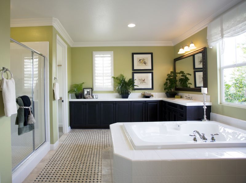 Wide View of Modern Bathroom